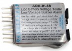 Tester pakiet&amp;oacute;w LiPo/Li-Ion/LiMn/LiFe 1-8S z głośnym alarmem i LED